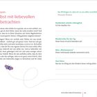 "Wochenimpuls: Sich selbst mit liebevollen Augen betrachten." Rechts: "Dankbarkeit schenkt Lebensglück. Ich bin dankbar für:". Links Text über Selbstliebe. Rechts Linien für Notizen und ein Schmetterling-Design.