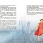 Text über Orpheus’ Reise in die Unterwelt. Illustration von Orpheus mit Lyra und Eurydike als Geist im Hintergrund.