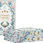 „Drowning Thrones: Egypt Empire. When Water is Power. Love is Rebellion.“ Florale Motive und ein stilisierter Skarabäus.