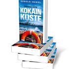 Das Cover zeigt "Kokain Küste", einen Kriminalroman von Gerold/Hänel, mit einem Rettungsring vor einer Hafenlandschaft.