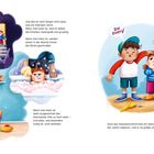 Texte: "Du Zwerg!", "Ich muss groß werden, SOFORT!", weitere Gedanken übers Kleinsein. Illustrationen: Zwei Kinder, eins verärgert.