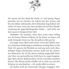 KAPITEL 1

Ein Detail eines Blumenmotivs ist abgebildet.

Der Text erzählt von einem dramatischen Sprung vom Dach.