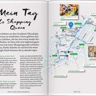 "Mein Tag als Shopping Queen". Texte: 10 Uhr: Genussvoller Start, 11 Uhr: Fair Trade und mehr, 12.30 Uhr: Apfeltaart vom Feinsten. 