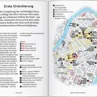 Text über Veronas Sehenswürdigkeiten. Links Beschreibung mit Top 10 Liste. Rechts Karte der Altstadt mit Markierungen.