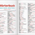 Doppelseite eines Wörterbuchs, Übersetzungen von englischen A-Wörtern ins Deutsche. Titel: "Wörterbuch ENGLISCH–DEUTSCH".