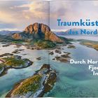 Text: "Traumküste des Nordens. Durch Norwegens Fjord- und Inselwelt." Landschaft mit Bergen und Küstenlinie.