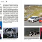 Kapitel 5: Wiederbelebung eines Mythos. Auto- und Landschaftsfotos, Interieur und Details von Autos, rote und weiße Fahrzeuge.