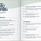 Kapitelübersicht: Foto-Eskapaden in Deutschland. Bereiche: Im Norden, Im Herzen. Aktivitäten mit Kilometerangaben.