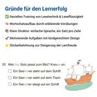 „Gründe für den Lernerfolg“ plus 5 Bulletpoints. Darunter ist ein Schiff mit Segeln zu sehen.