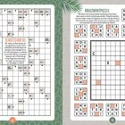 Linke Seite: "SCHÜTTELRÄTSEL", Aufgabe Buchstaben zu ordnen. Rechte Seite: "KREUZWORTPUZZLE", Worte in Diagramm einsetzen.