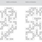 Links steht "12", rechts "13". "Addition und Subtraktion", "Zahlenraum 1–100" über Zahlenrätseln.