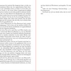 Seitenzahlen 18 und 19. Text über Frau Bauermann, ihre Katze, ein Haus und das Nachspülen mit einem Wischeimer.