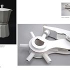 Links: "Lilli Seiler XXL-Kaffeemaschine 2018". Rechts: "Fabian Gumbinger XXL-Lochzange, 2022". Papermodelle von Werkzeugen.