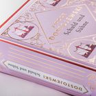 FJODOR DOSTOJEWSKI: Schuld und Sühne. Lavendel Farbton, goldene Ornamente, rote Umrandung.