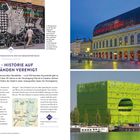 Lyon – Historie auf Hauswänden verewigt. Drei Bilder: Graffiti, Opernhaus, hellgrünes Gebäude mit runden Öffnungen.