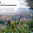 ÜBERDOSIS, ATEM DES TEUFELS, KOLUMBIEN. Text erklärt Mythen und Gefahren. Stadtansicht von oben mit Bergen und Vegetation im Vordergrund.