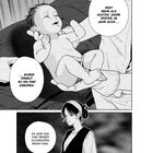 Texte: "Erst mehr als achtzig Jahre später, im Jahr 2006...", "...wurde erneut so ein Kind geboren.", "Es war das Kind meiner Schwägerin Misaki-san.", "17. Kapitel". Illustration eines Neugeborenen und einer Frau.