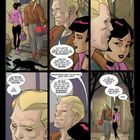 Zwei Personen unterhalten sich in einer Gasse über Amnesie und Herausforderungen im Leben. Die Szene wirkt wie ein Comic.