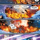 Comic: Explosionen und Flugzeuge am Himmel, fallende Fallschirmspringer. Unten Abwehrgeschütze, Schüsse, Schriftzüge "FAKOUOOM".