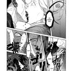 "DU VERRÄTER" in Sprechblase, zwei Menschen im Nahkampf, verängstigte und schockierte Ausdrücke, Manga-Stil.