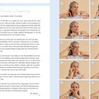Seite mit Übungen zum "Facial Cupping" und Bildern einer Frau, die zeigt, wie man Cupping-Techniken im Gesicht anwendet.