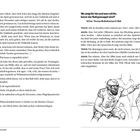 "Wo zeigt ihr hin und was ruft ihr, bevor der Ball gesnappt wird?" Illustration von einem American Football Spieler.