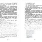 Text auf zwei Seiten in einem Buch. Rechte Seite zeigt zwei Textnachrichten:

"Hannes: Wie war das Gespräch mit deinen Schwestern?" 

"Hannes: Hast du vielleicht kurz Zeit?"