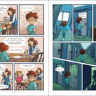 Comic mit Text: Junge wird gebeten, Saft aus dem Keller zu holen. Er hat Bedenken, geht aber widerwillig die Treppen hinunter.