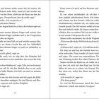 Doppelblatt mit fortlaufendem Text auf den Seiten 14 und 15. Schwarz-weißer Hintergrund. Keine Bilder oder Illustrationen.