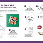 "LESEZEICHEN - NICHT NUR FÜR BIBLIOTHEKAR*INNEN", Anleitung zum Falten eines Lesezeichens mit TNT-Dekoration.