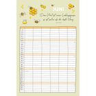 JUNI. "Dein Wort ist meine Lieblingsspeise, es ist süßer als der beste Honig." Psalm 119,103. Kalenderblatt mit Bienen.