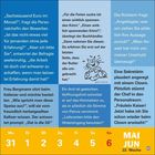 Mehrere humorvolle Texte zu Interviews, Buchhändlern, Richtern, Italienern und Ärzten, Kalender: 31. Mai bis 6. Juni.