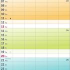Kalenderblatt für Juni 2027 mit Wochentagen, nummerierten Tagen und Beginn des Sommers am 21. Juni. Bunte Wochenzeilen.