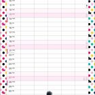 Kalender für Juni. Bunte Punkte als Hintergrund. Kind sitzt auf einem Minion, der ein Einhorn trägt.