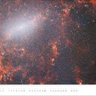 Text: 21.6. Sommersonntag und JUNI. 

Beschreibung: Ein Kalenderblatt mit einem leuchtenden Sternenhimmel, der rote und orange Farbtöne aufweist.