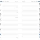 Kalender für Februar mit zwei Wochen auf zwei Seiten. Wochentage und besondere Anlässe wie Rosenmontag sind markiert.