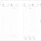 Kalender mit den Daten 4. bis 10. Januar, nummerierte Tage, Spalten für Wochentage, Notizenbereich unten. Feiertage markiert.
