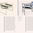Texte: Links "Marcel Breuer...Gesamtbild ähnlich", rechts "d'avion...Typenware". Links ein Stahlrohrstuhl, rechts ein gepolsterter Sessel.