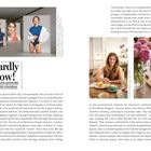 "Es ist kaum Harrow! Lehrerinnen-Oben-ohne-Bilder verbreiten sich wie ein Lauffeuer unter Schülern." Vier Bilder zeigen dieselbe Frau. Links steht sie in blauen Outfits und lächelt vor einem Hintergrund. Rechts sitzt sie an einem gedeckten Tisch mit Essen und Blumen. Texte beschreiben eine Frau namens Joanne und deren Medienpräsenz.