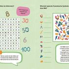Für Könner: "Findest du die 11 Zahlen im Gitternetz?" 
Suche waagerecht, senkrecht und diagonal. 
Wie viele typische französische Symbole findest du?