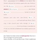 Übung zum passé composé mit Lücken zum Ausfüllen. Brief und Erzählung über zwischenmenschliche Konflikte.