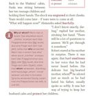 Englisch-deutsche Vokabeln: engraved - eingemeißelt, fearful - ängstlich, steeliness - Härte, to protect - schützen.  
Seite enthält Text über Paula und Familie in Unruhe.