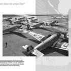 „Das Morgen aber ist unser Ziel“ 1933-1939. A.3. Mehrere Flugzeuge auf einem Rollfeld. Ein Mann auf dem Boden.