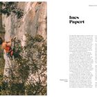 Text: Ines Papert. Climbing in Istria, Croatia.

Eine Kletterin erklimmt eine steile Felswand, umgeben von Bäumen.