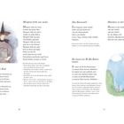 Die Seite zeigt verschiedene Kinderreime und Illustrationen, darunter "Morgens früh um sechs", "Das Karussell", und eine Illustration mit einer Hexe.