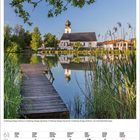 Text: "Traunstein, Chiemgau, Oberbayern" und Kalendarium für Juni 2027. 
Bild: Kirche mit Zwiebelturm, Steg, See, grüne Natur.
