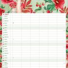 Text: "Juni" und "6-2027". 

Illustration: Bunte Blumen, Beeren und Pilze mit einem Marienkäfer. Unten ein Kalender mit Daten.