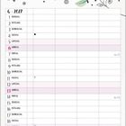 Kalenderblatt für Juni 2027. Illustration: Goldammer auf Zweig mit violetten Blüten. Unten: Kalendertage mit Notizzeilen.