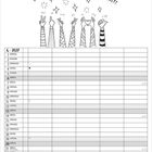 "Kritischen Moment in der Erziehung... MORALPREDIGT... HIGH FIVE?" Kalender-Layout mit gezeichneten Händen oben.