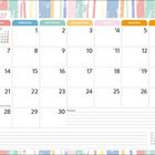 Juni 2027 Kalender mit Wochen- und Tagesangaben, farbig gestaltete Kopfzeile und seitlich Notizfelder.